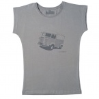 Tシャツ レディース グレー（Hトラック柄） Mサイズ