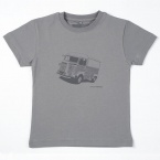 Tシャツ キッズ グレー（Hトラック柄） 8才児用