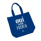 トートバッグ　”OUI ARE FRENCH”  ブルー