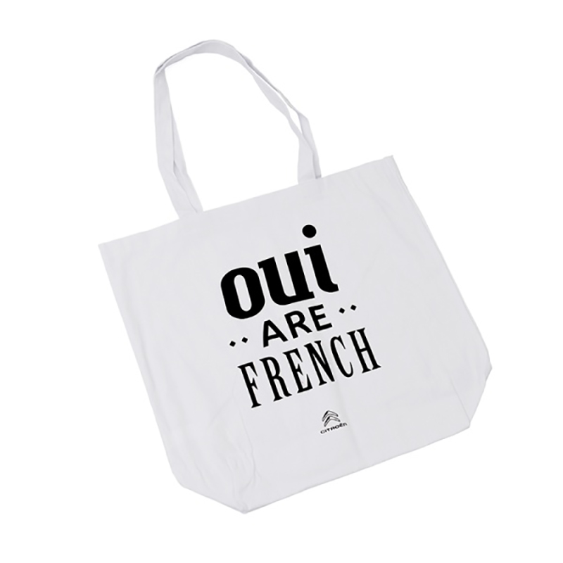 トートバッグ　”OUI ARE FRENCH”　ホワイト