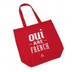 トートバッグ　”OUI ARE FRENCH”　レッド