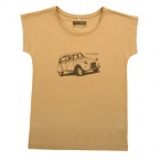 Tシャツ レディース ベージュ（2CV柄） Sサイズ